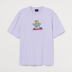 Purple Relaxed Fit Simpsons Graphic T Shirt